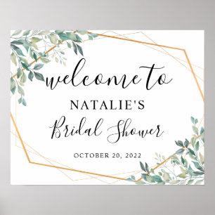 Eucalyptus Greenery Bridal Shower Welcome Sign