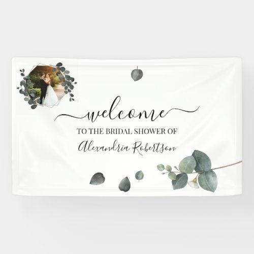 Eucalyptus Greenery Bridal Wedding Shower Welcome  Banner