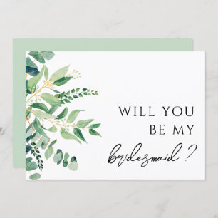 Eucalyptus Greenery Bridesmaid Proposal Card