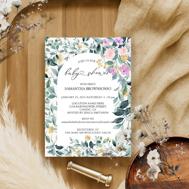 Eucalyptus Greenery Budget Shower Invitation (Creator Uploaded)