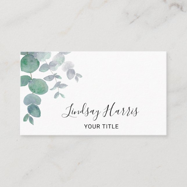 Eucalyptus Greenery Business Card (Front)