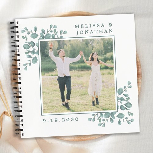 Eucalyptus Greenery Custom Photo Budget Wedding Notebook
