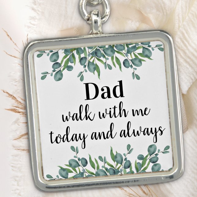 Eucalyptus Greenery Dad Memorial Wedding Bouquet Charm (Creator Uploaded)