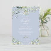 Eucalyptus Greenery Drive By Bridal Shower  Invitation (Standing Front)