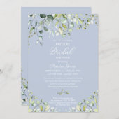 Eucalyptus Greenery Drive By Bridal Shower  Invitation (Front/Back)