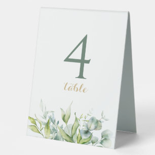 Eucalyptus greenery elegance fresh design pedestal table tent