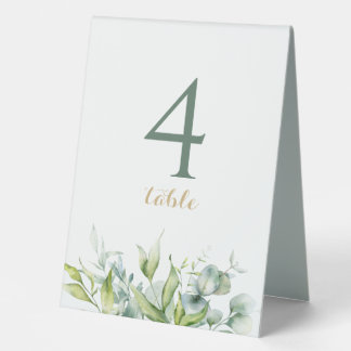 Eucalyptus greenery elegance fresh design pedestal table tent