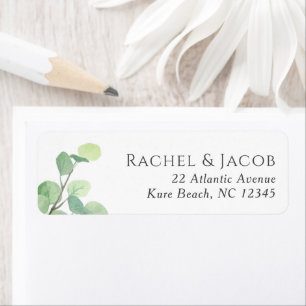Eucalyptus Greenery Elegant & Modern Wedding Label