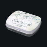 Eucalyptus Greenery Elegant Rustic Wedding Favor Candy Tin<br><div class="desc">Elegant wedding mint candy tins with a simple design featuring watercolor painted eucalyptus greenery along with "Mint to Be" and your names and wedding date.  These custom rustic mint candy tins make useful wedding favors and are great for a botanical themed summer wedding.</div>