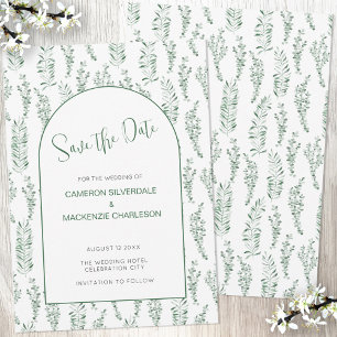 Eucalyptus Greenery Elegant Save the Date Wedding Invitation