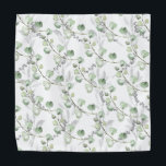 Eucalyptus Greenery Elegant Wedding Pocket Square Bandana<br><div class="desc">A pattern of watercolor painted eucalyptus sprigs with gray eucalyptus vines and berries.</div>