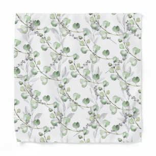 Eucalyptus Greenery Elegant Wedding Pocket Square Bandana