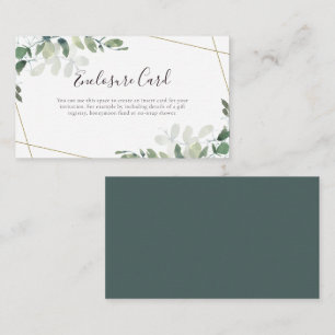 Eucalyptus Greenery Enclosure Card