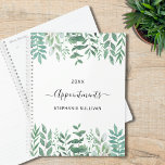 Eucalyptus Greenery Ferns Appointments Planner<br><div class="desc">This botanical Appointments Planner is decorated with watercolor eucalyptus greenery and woodland ferns Easily customizable with a year and your name. Use the Design Tool to change the text size, style, or color. Because we create our own artwork you won't find this exact image from other designers. Original Watercolor ©...</div>