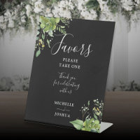 Eucalyptus Greenery Floral Black And White Favors