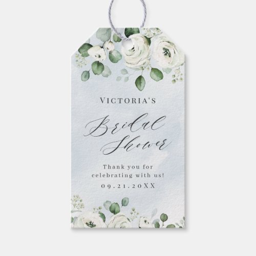 Eucalyptus Greenery floral bridal shower favor Gift Tags
