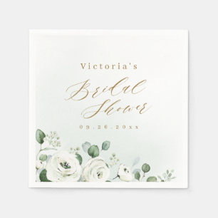 Eucalyptus Greenery floral rustic bridal shower Napkins
