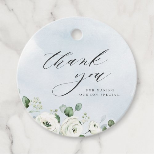 Eucalyptus greenery floral thank you wedding favor tags