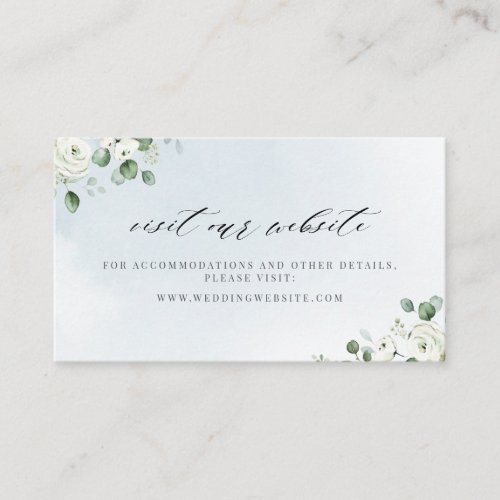 Eucalyptus greenery floral website Insert card