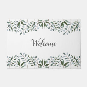 Eucalyptus Greenery Floral Welcome Doormat