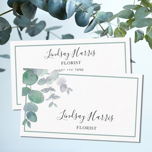Eucalyptus Greenery Florist Business Card