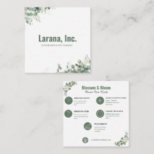 Eucalyptus Greenery Flower Care Guide Card