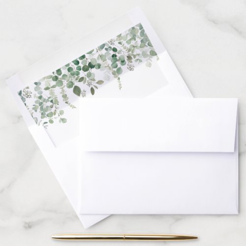 Eucalyptus Greenery Foliage Jurassic Birthday Envelope Liner