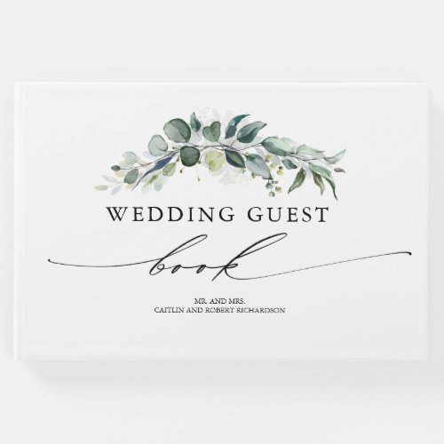 Eucalyptus Greenery Foliage Wedding Guest Book