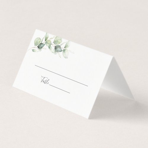 Eucalyptus Greenery Foliage Wedding Place Card