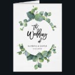 Eucalyptus Greenery Frame Wedding Program<br><div class="desc">Silver dollar eucalyptus frame,  folded wedding program card.  Template features lines for a detailed list of the wedding party,  order of service list and thank you note.</div>
