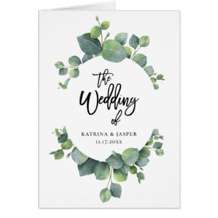 Eucalyptus Greenery Frame Wedding Program