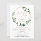 Eucalyptus Greenery Geometric Bridal Shower Invitation (Front)