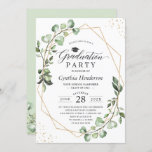 Eucalyptus Greenery Geometric Graduation Party Invitation<br><div class="desc">Greenery Eucalyptus Geometric Graduation Party Invitation. Please click on the "customize further" link and use our design tool to modify this template.</div>