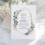 Eucalyptus Greenery Geometric Modern Bridal Shower Invitation