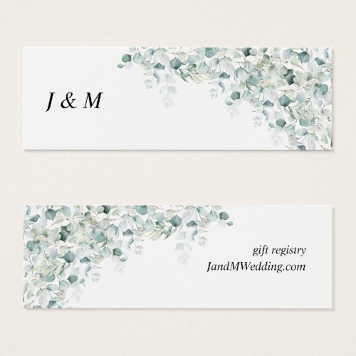 Eucalyptus Greenery Gift Registry Card