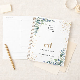 Eucalyptus greenery gold business logo 2025 planner