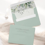 Eucalyptus Greenery Gold Leaves Elegant Envelope<br><div class="desc">Beautiful wedding envelopes featuring watercolor eucalyptus and gold leaves.</div>