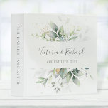 Eucalyptus Greenery Gold Leaves Elegant Wedding 3 Ring Binder<br><div class="desc">Beautiful wedding album featuring watercolor eucalyptus and gold leaves.</div>