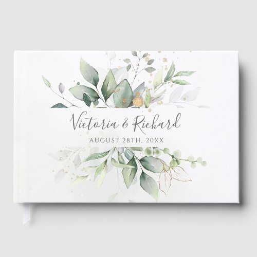 Eucalyptus Greenery Gold Leaves Elegant Wedding