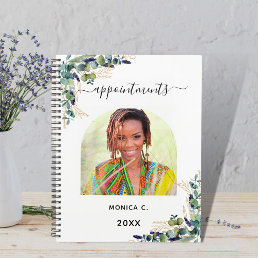 Eucalyptus greenery gold photo modern 2024 planner