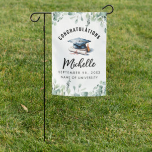 Eucalyptus Greenery Graduation Congratulations Garden Flag