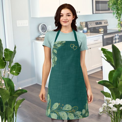 Eucalyptus Greenery Green Kitchen Apron