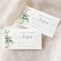 Eucalyptus Greenery Guess How Many Kisses Game