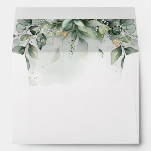 Eucalyptus Greenery Gum Botanical Rustic Wedding E Envelope