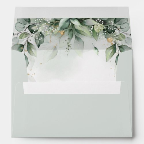 Eucalyptus Greenery Gum Botanical Rustic Wedding Envelope