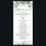 Eucalyptus Greenery Gum Botanical Rustic Wedding Program<br><div class="desc">Elegant and modern spring / midsummer botanical wedding program features a bouquet of soft watercolor greenery lush green leaves / botanical leaves / eucalyptus and gold glitter dust . Please find more matching designs and variations from my "blissweddingpaperie" store. And feel free to contact me for further customization or matching...</div>