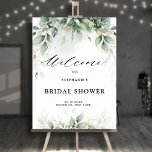 Eucalyptus Greenery Gum Bridal Shower Welcome Poster<br><div class="desc">Elegant and modern spring / midsummer botanical bridal shower welcome poster features a bouquet of soft watercolor greenery lush green leaves / botanical leaves / eucalyptus and gold glitter dust . Please find more matching designs and variations from my "blissweddingpaperie" store. And feel free to contact me for further customization...</div>