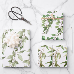 Eucalyptus Greenery Hanging Vines Wrapping Paper Sheets