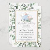 Eucalyptus Greenery High Tea Party Bridal Shower Invitation (Front/Back)