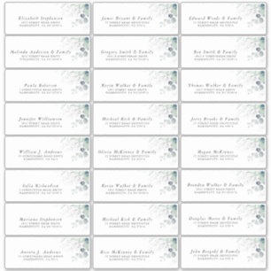 Eucalyptus Greenery Individual Address Labels